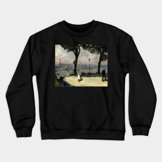 High Resolution William Glackens Painting East River Park 1902 Crewneck Sweatshirt by tiokvadrat